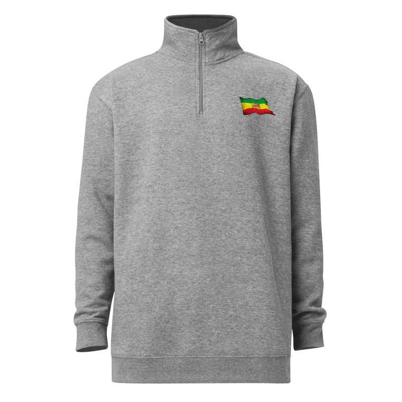 Unisex fleece pullover Emperor Haile Selassie I — Imperial Ethiopia Archival Stamp Tee – 3XL, Carbon Grey