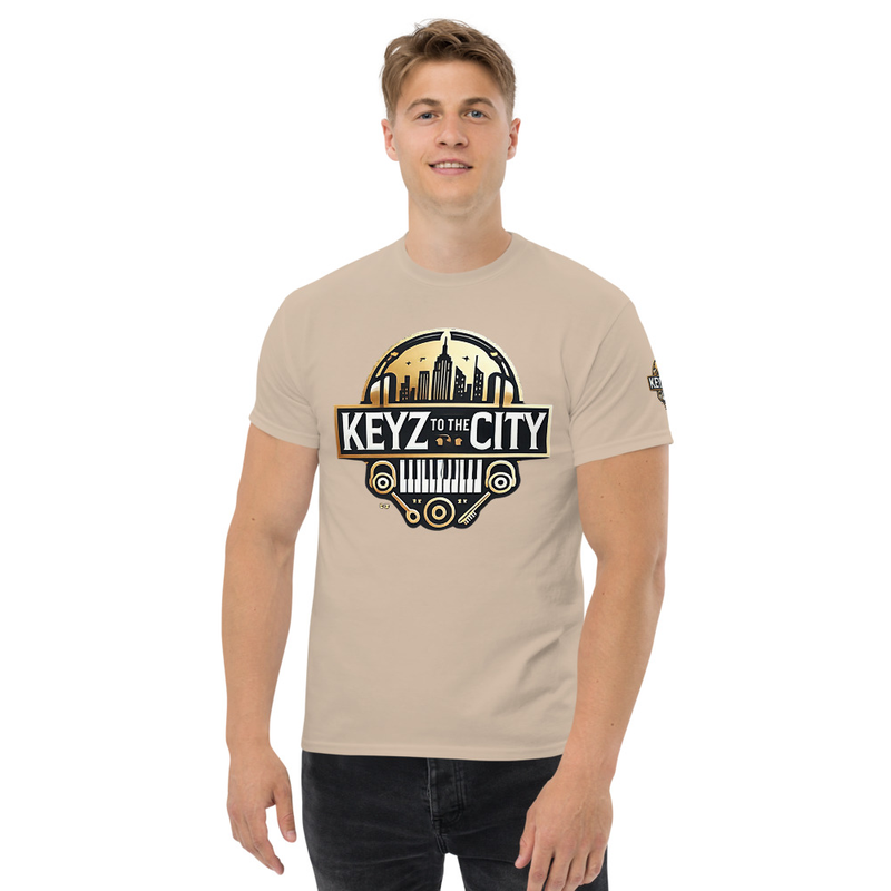 Unisex Keyz classic tee – XL, Sand