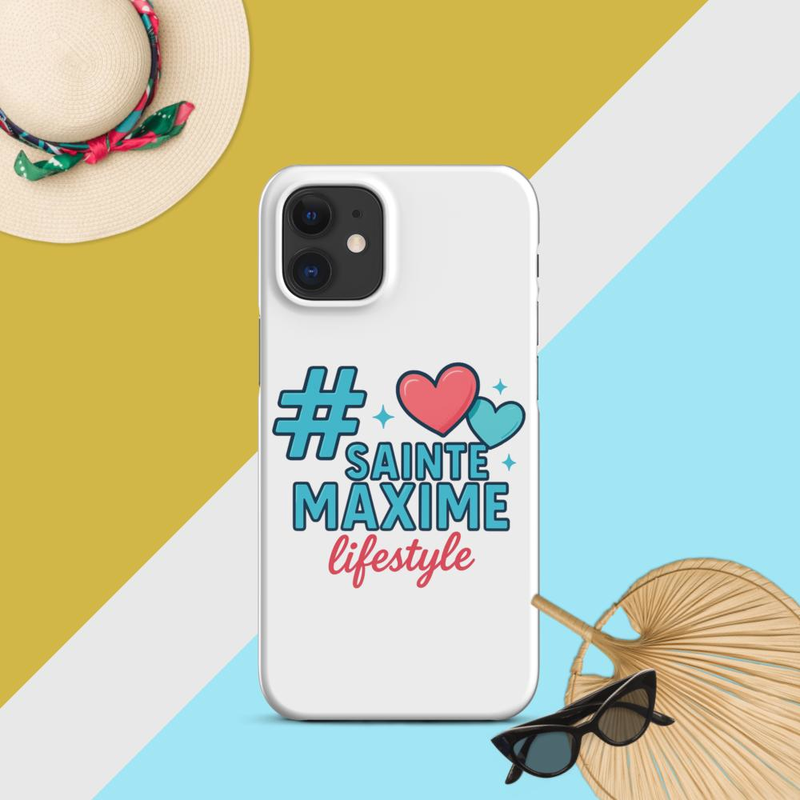 Coque Glossy iPhone Apple #SAINTEMAXIME Logo 2026 - vue 5