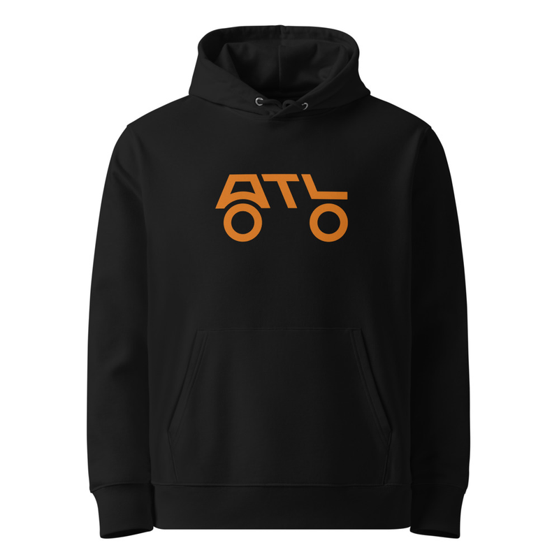 Unisex Essential Organic Hoodie (Front) - ORANGE LOGO