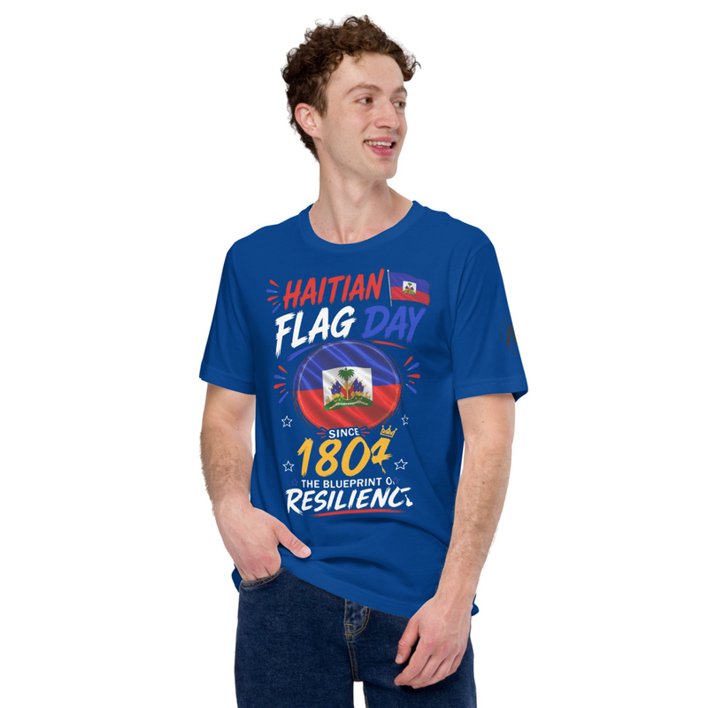 Haitian Flag Day Tee in Royal
