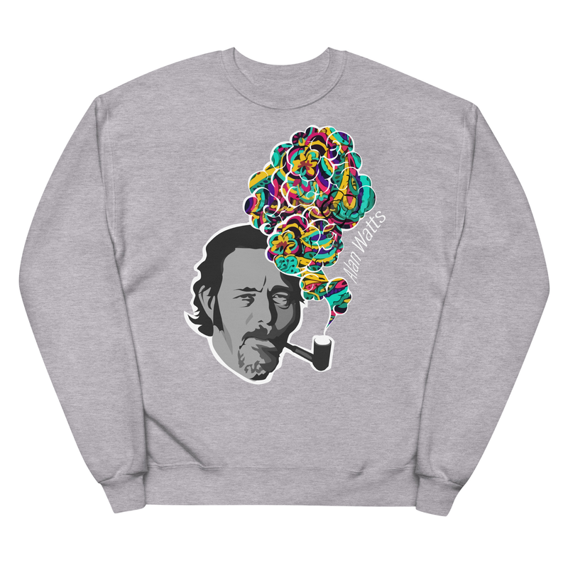 Alan Watts - Colorful Smoke - Zen Buddhism Unisex fleece sweatshirt