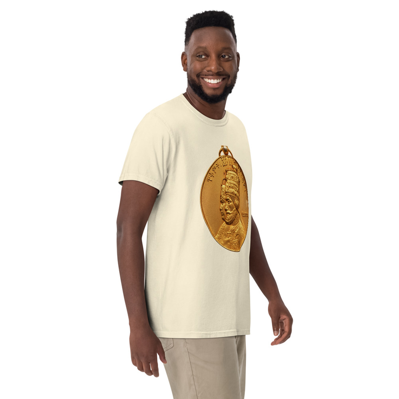 Unisex RTV-HC-0003 - Emperor Haile Selassie I & Empress Menen Commemorative Medal garment-dyed heavyweight t-shirt