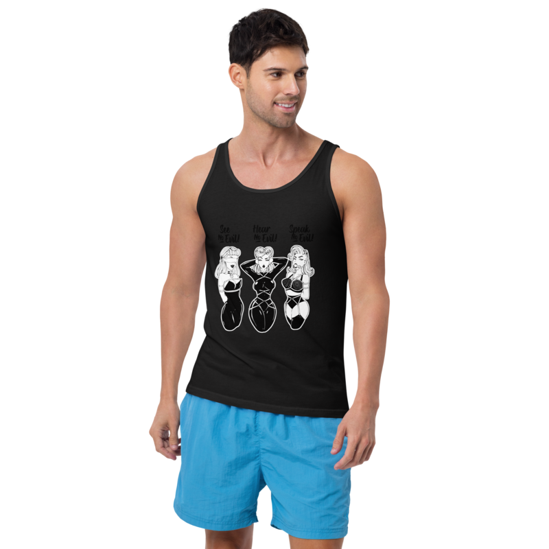 Triple Trouble Fashion Tank - See, Hear, Speak No Evil with Style!