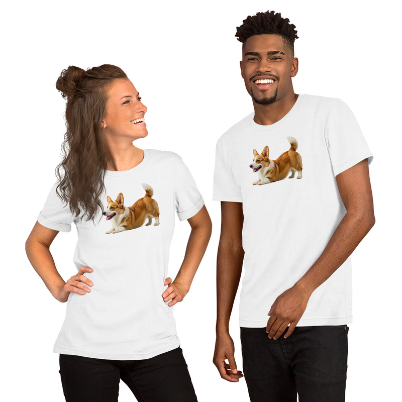 Downward Dog Corgi Unisex Tee — Pembroke Welsh Corgi