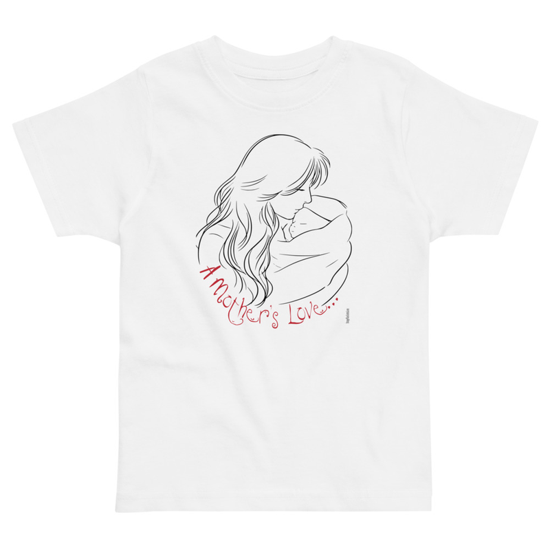 A Mother's Love (Red Writing) Toddler t-shirt