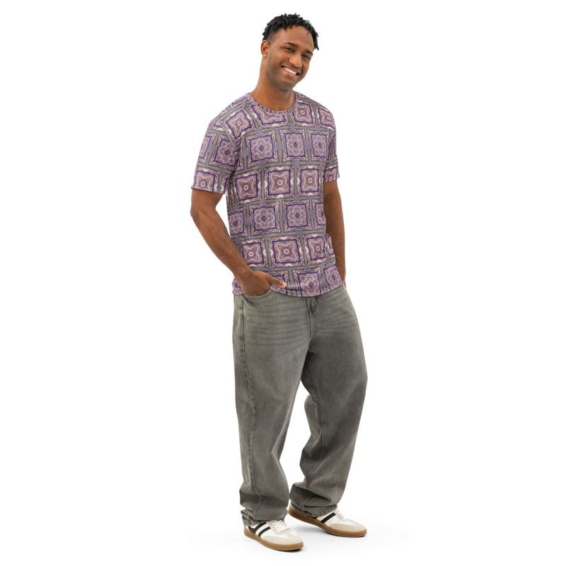 Men’s cotton crew neck t-shirt - Beach print