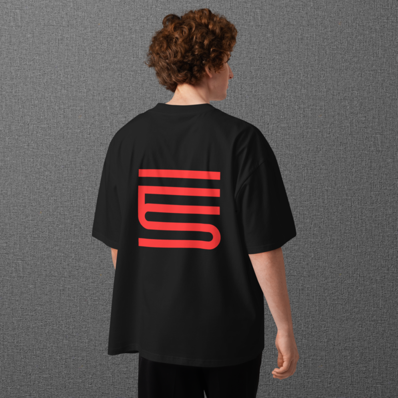 Unisex organic oversized high neck t-shirt