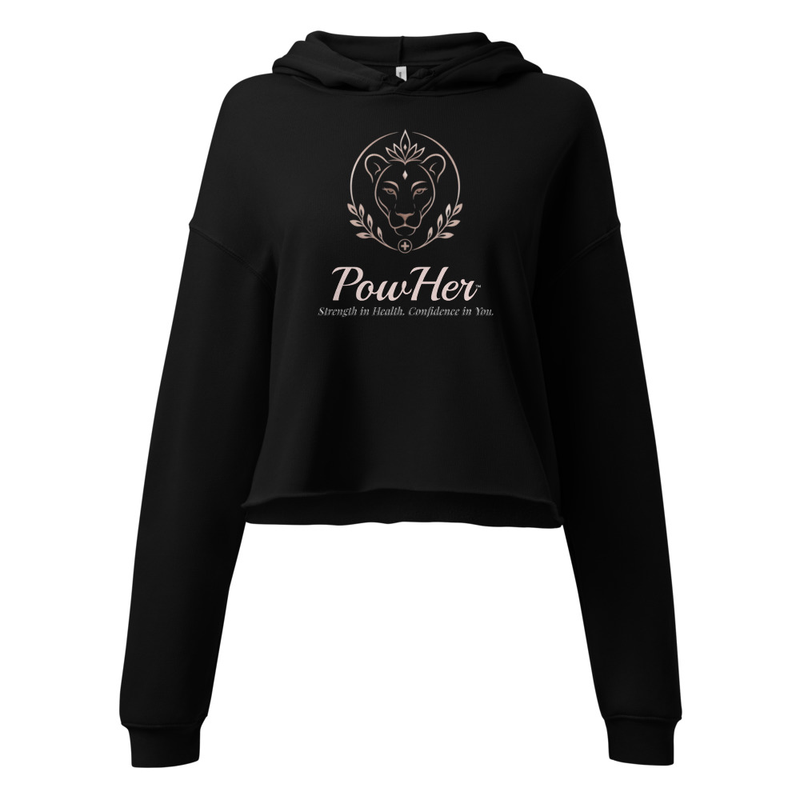 PowHer™ Crop Hoodie – S, Black