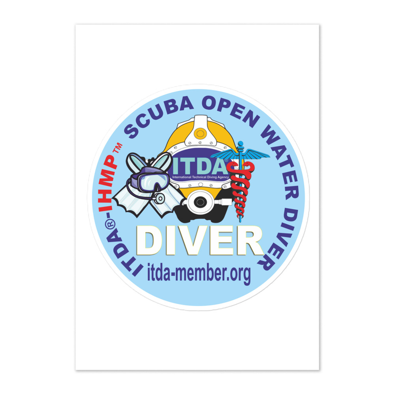 Sticker sheet Scuba Diver