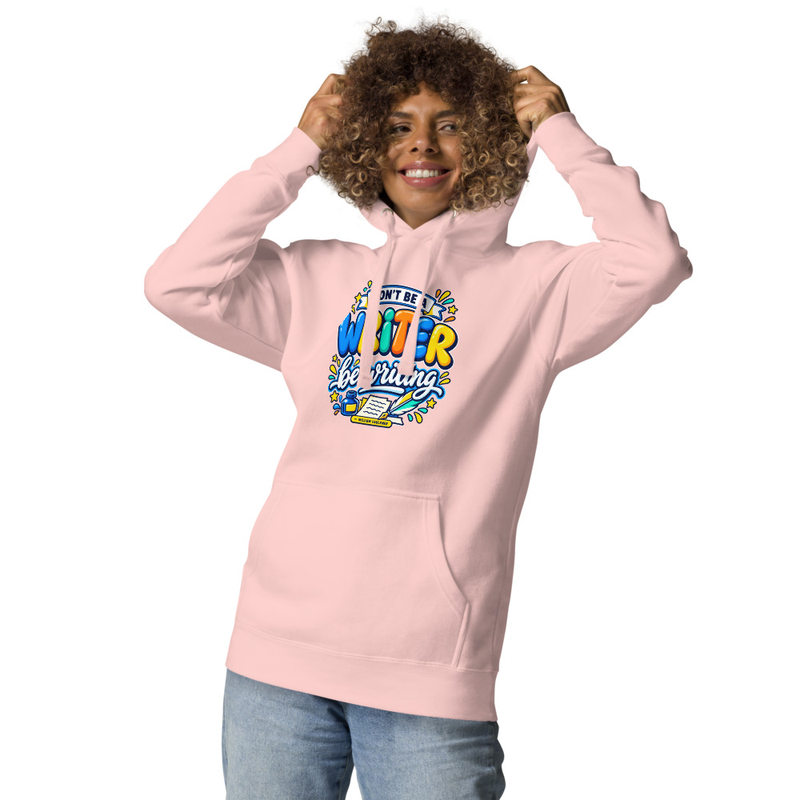 Be Writing - Adult Hoodie – S, Light Pink