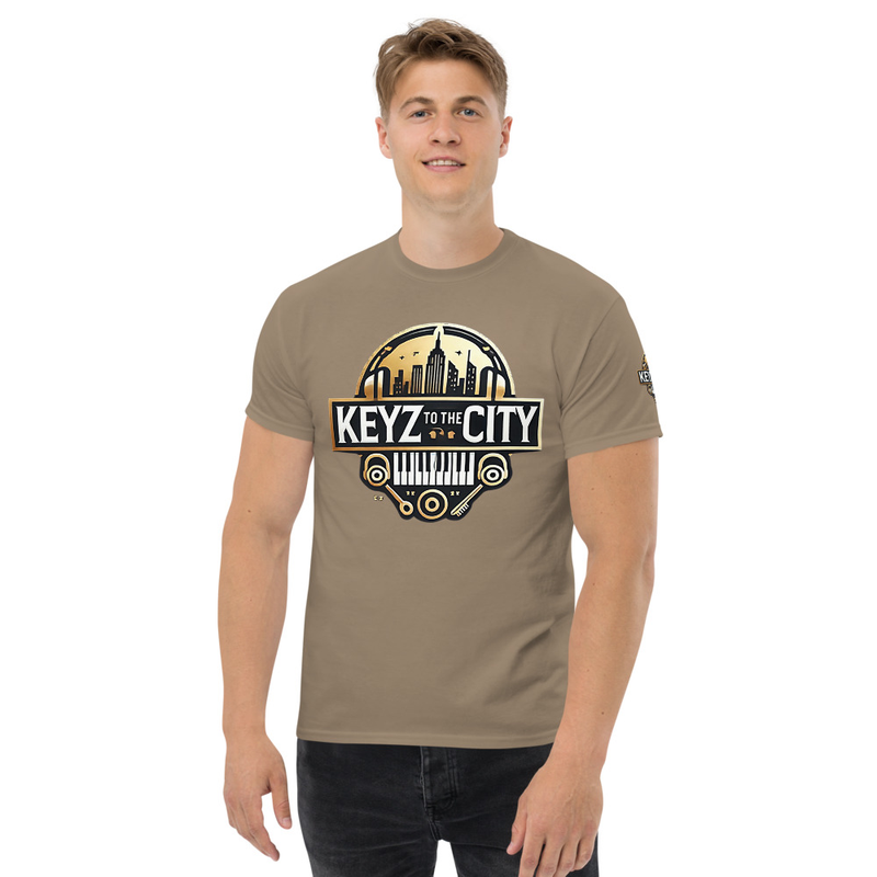 Unisex Keyz classic tee – S, Brown Savana