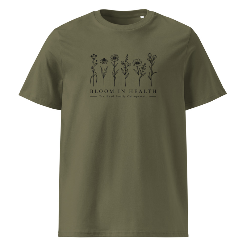 Bloom in Health Organic T-Shirt – XL, Khaki