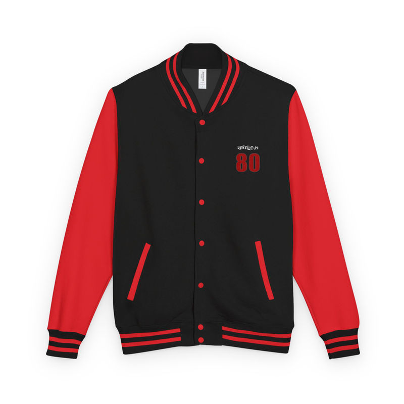 Rebellious 80 Red Heavyweight letterman jacket