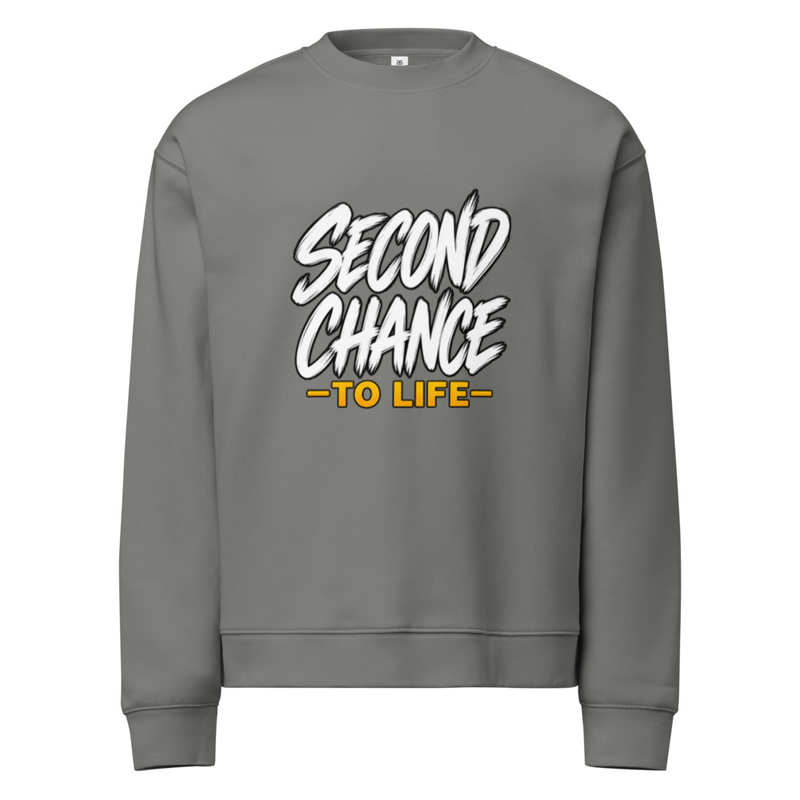 Second Chance To Life Crewneck Sweatshirt – XL, Shadow