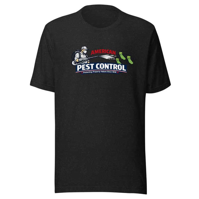 American Pest Control Unisex T-Shirt — Black Heather