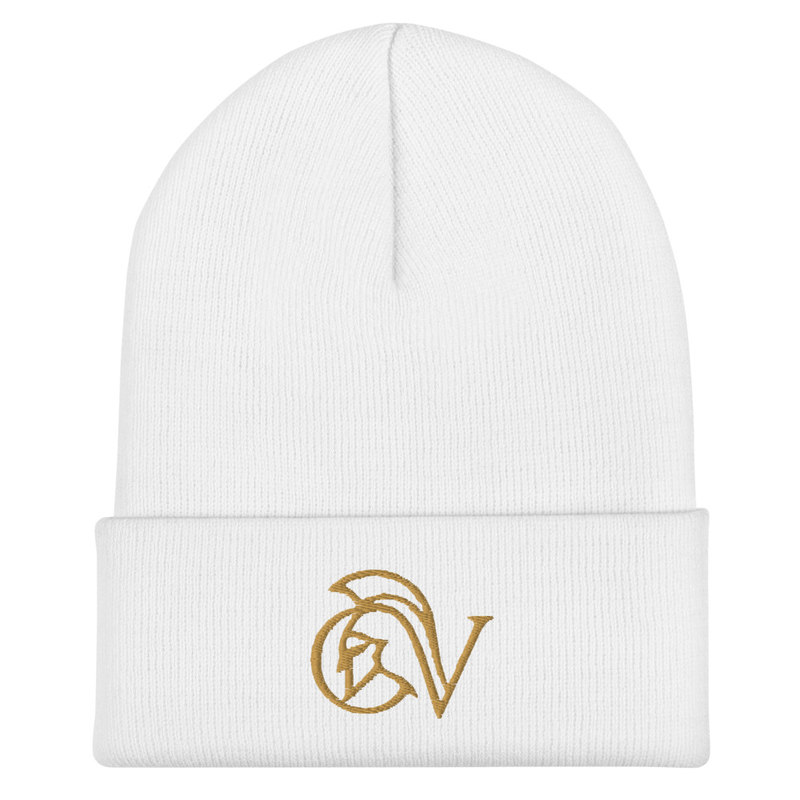 OV Cuffed Beanie - Bronze Spartan – One size, White