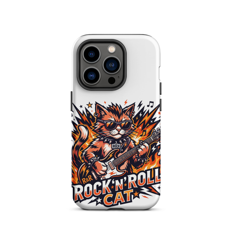 Tough Case for iPhone®: Rock N Roll Cat – iPhone 14 Pro, Matte