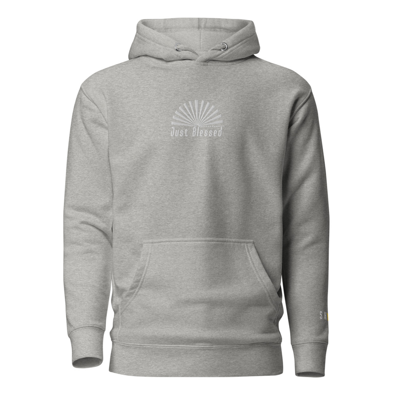 "Just Blessed" Unisex Hoodie – S, Carbon Grey