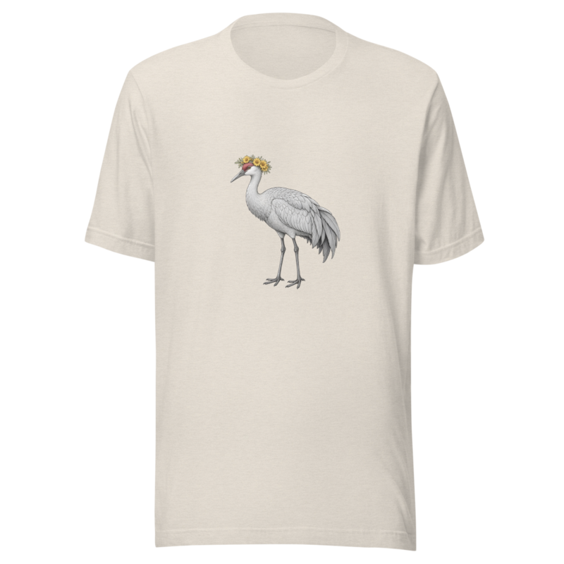 Sandhill Crane Flower Crown Tee — Floof
