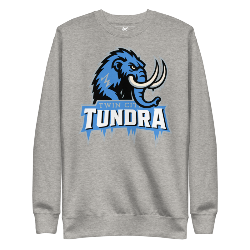 Twin Cities Tundra - Logo Crew Sweatshirt – XL, Carbon Grey