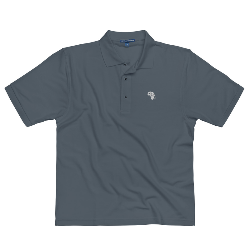 AfriKin White Men's Premium Polo