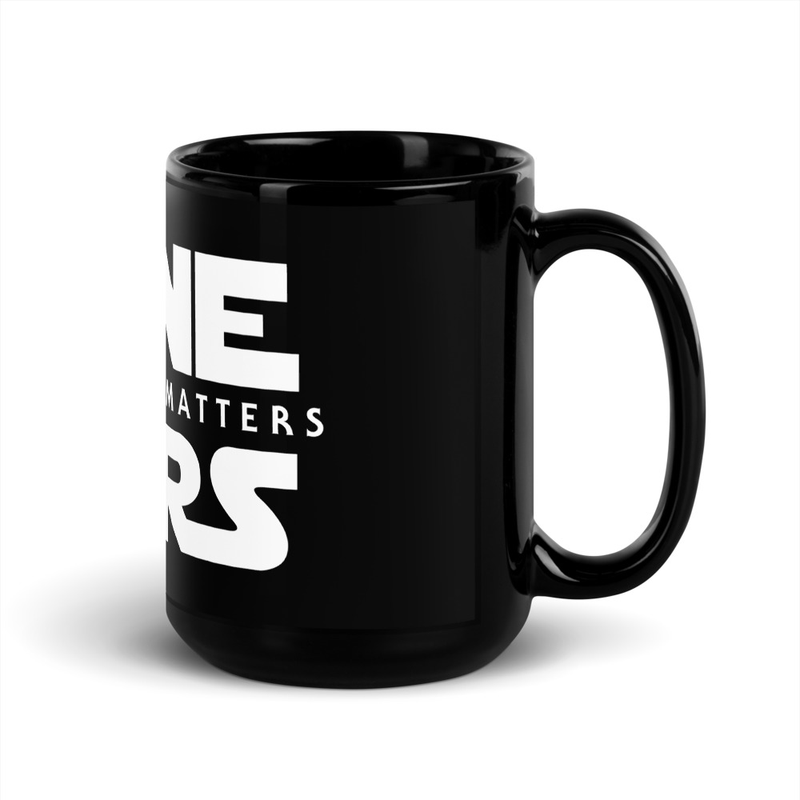 Spine Wars Black Glossy Mug – 15 oz, Black