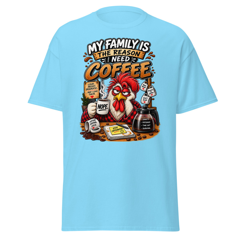 Caffeine - Unisex classic tee – XL, Sky