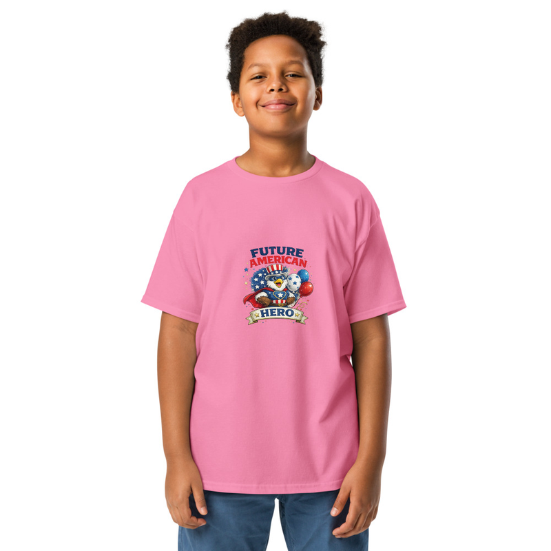 BMT Kids Future American Hero Youth classic tee – XS, Azalea