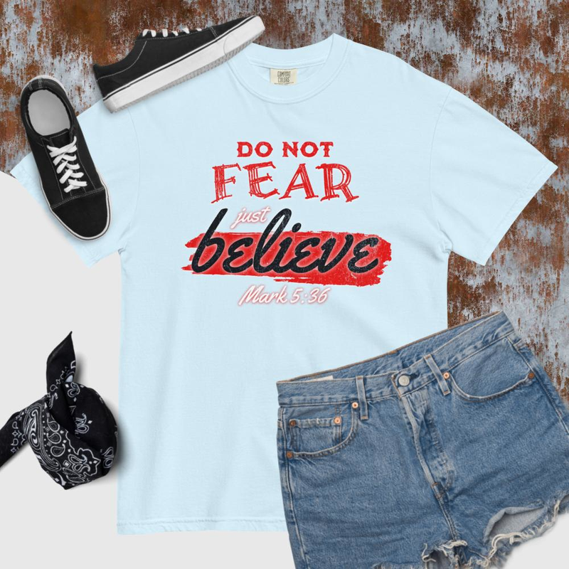 Do Not Fear - Comfort Colors – S, Chambray