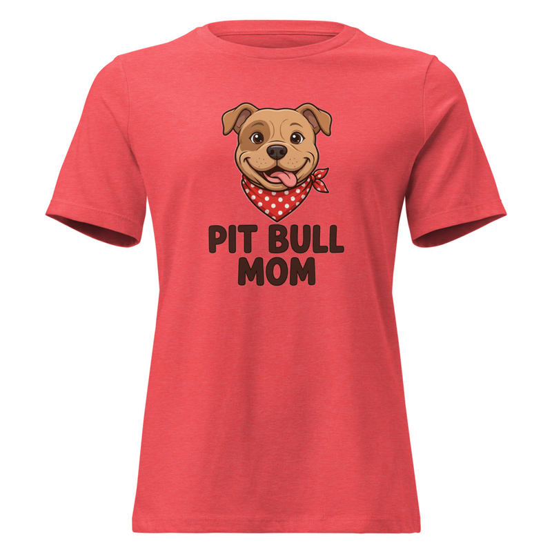 Women's Pit Bull Mom Relaxed T-Shirt