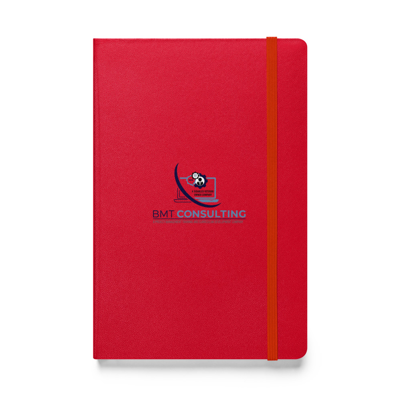 BMT Logo Hardcover bound notebook – 5.5″×8.5″, Red