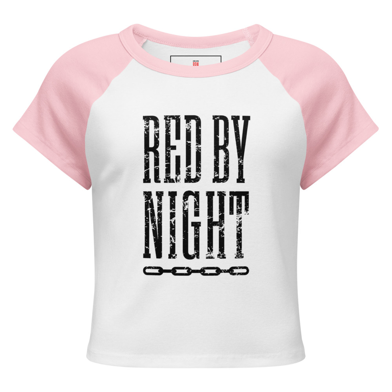 Official Red By Night Women’s micro rib raglan baby tee