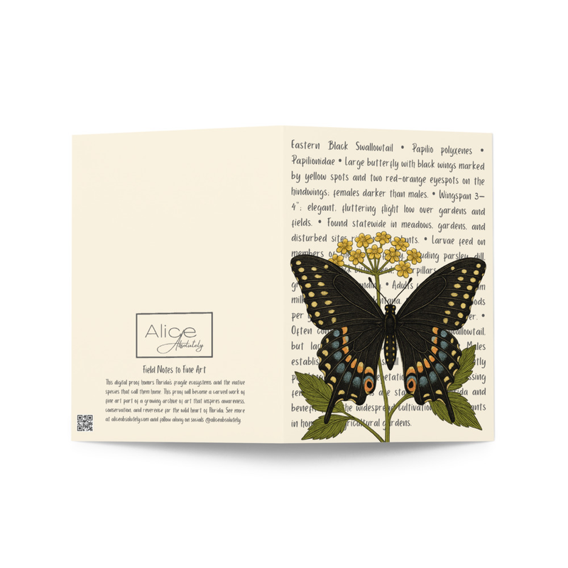 Eastern Black Swallowtail Greeting Card