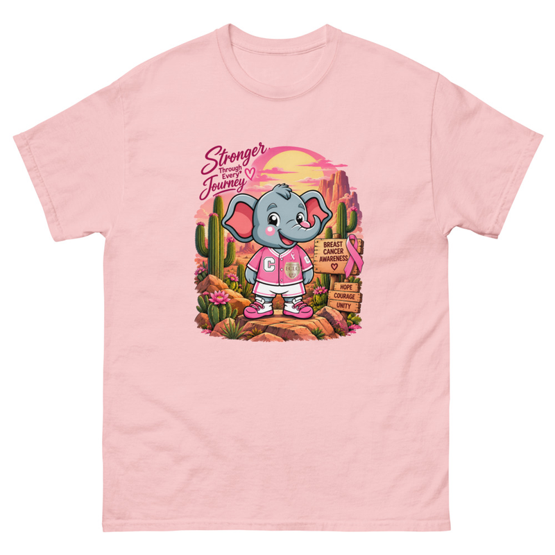 Unisex classic tee tronger Through Every Journey – S, Light Pink