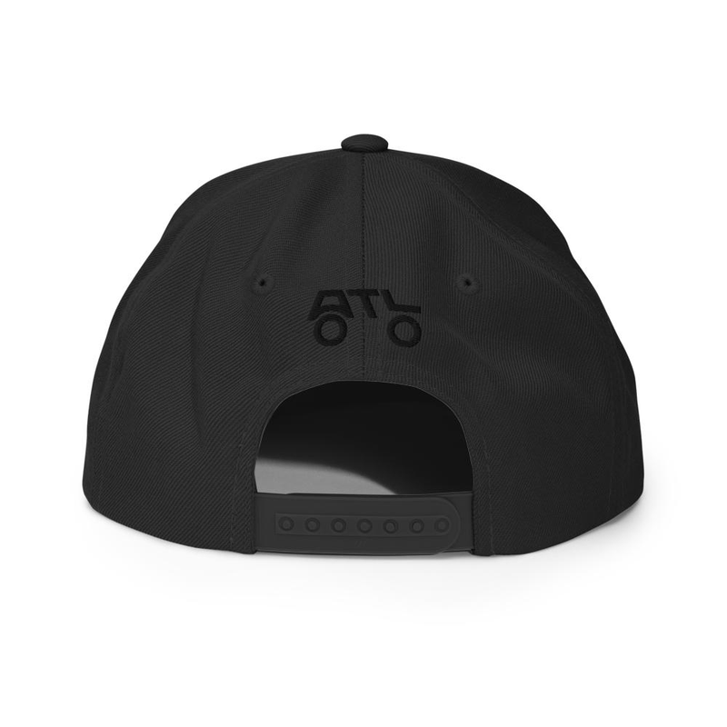 Snapback Hat - BLACK OUT (REAR BRAND MARK)