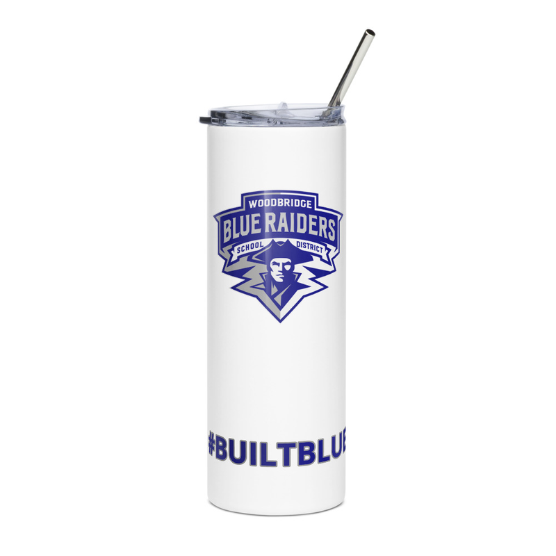 #BUILTBLUE Stainless steel tumbler – 20 oz, White
