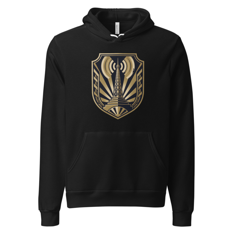 Deco Tower Hoodie (Artist Series) — Amateur Radio merch