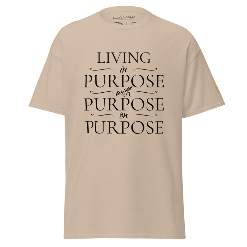 Unisex Soft Tee - in with on Purpose – S, Sand