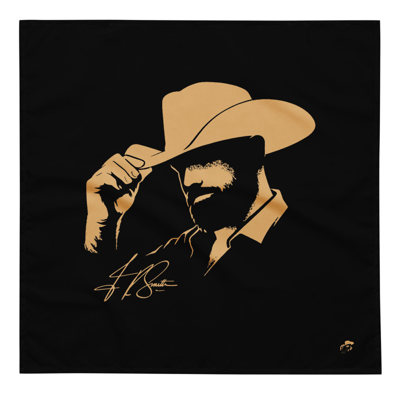 Cowboy Silhouette All-over print bandana – L, White