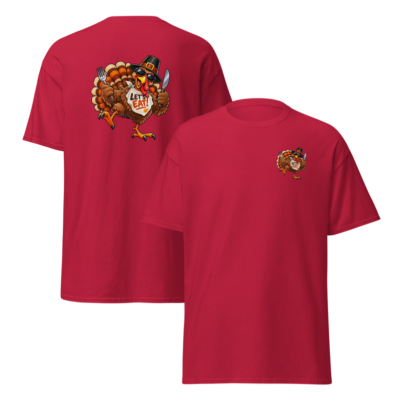 Let's Eat Thanksgiving Unisex classic tee – S, Cardinal