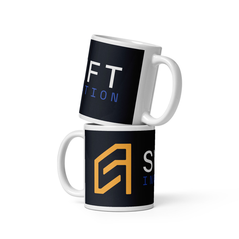 White glossy mug