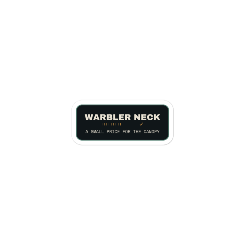 WARBLER NECK Sticker mockup