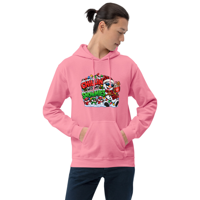 Chililn with my Snowmees Unisex Hoodie – XL, Azalea