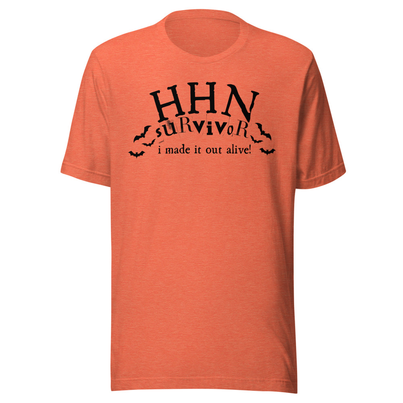 Horror Survivor Tee – 3XL, Heather Orange