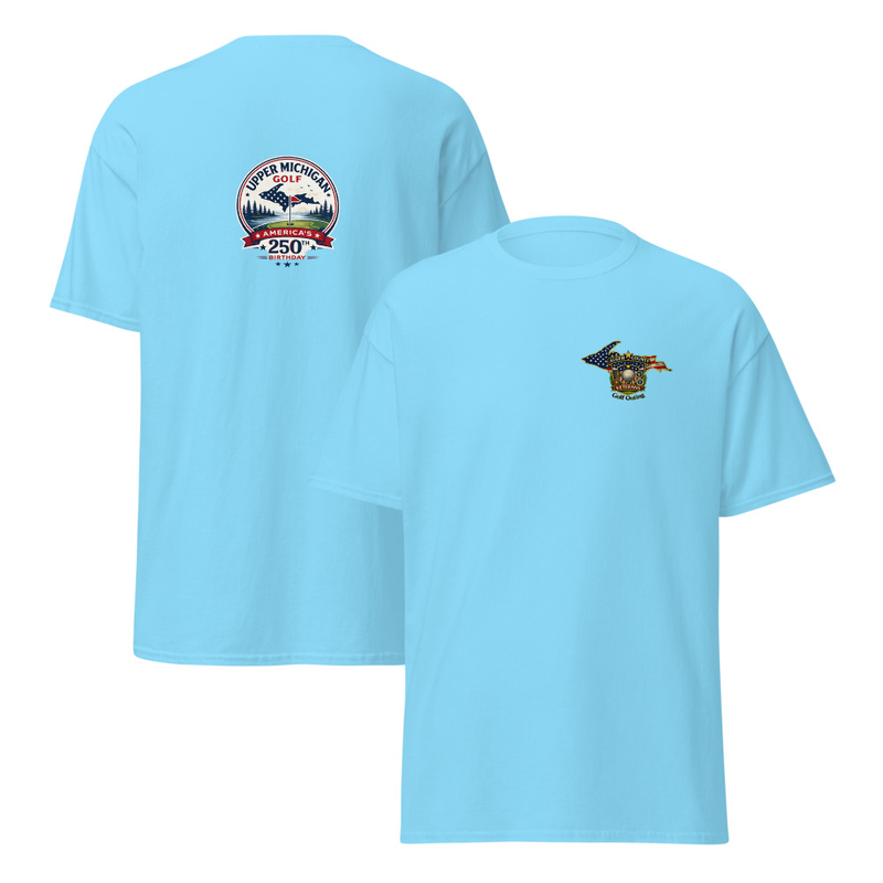 Alger County veteran's Golf Outing Logo #6 Unisex classic tee – S, Sky