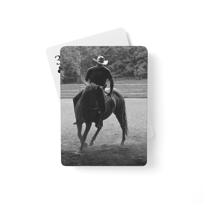 Cowboy playing cards