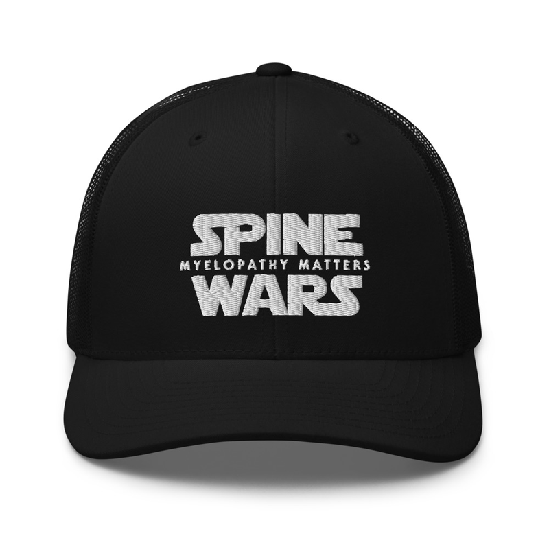 Spine Wars White Embroidery Trucker Cap