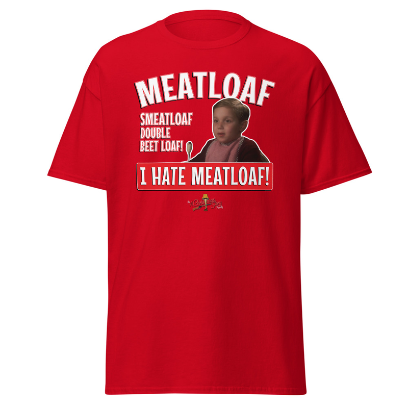 The “Meatloaf Smeatloaf!” T-Shirt Christmas Story Family Style – XL, Red