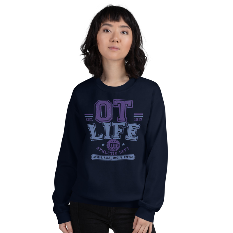 Crewneck: Purple OT Life | Occupational Therapy Crewneck Sweatshirt